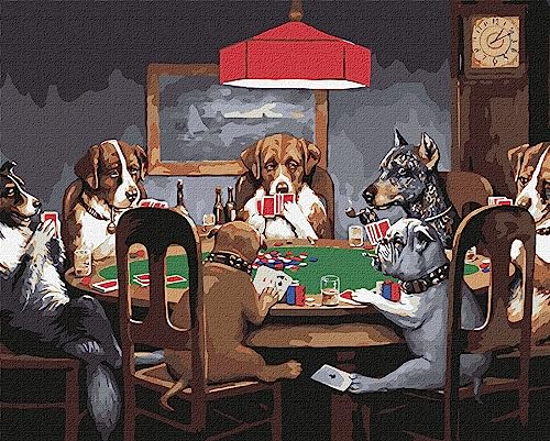 IDEYKA Malen nach Zahlen Hunde pokern Cassius Coolidge 40x50 Ukraine mit Holzrahmen IDEYKA Malen nach Zahlen Hunde pokern Cassius Coolidge 40x50 Ukraine mit Holzrahmen von Generic