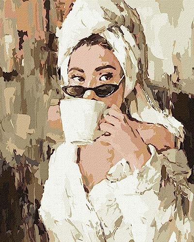 IDEYKA Malen nach Zahlen Kaffee am Morgen 40x50 Menschen auf dem Bild mit Holzrahmen IDEYKA Malen nach Zahlen Kaffee am Morgen 40x50 Menschen auf dem Bild mit Holzrahmen von Generic