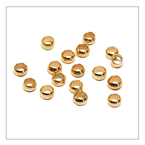 INWARIA - Quetschperlen Roségold 500 Perlen | Ø2,5mm Quetschröhrchen | Metallperlen zur DIY Schmuckherstellung von Generic
