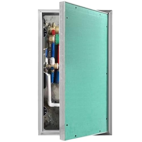 Inspection flap plasterboard Zugangstür mit Magnetverschluss, überstreichbare Gipskarton-Zugangsklappe mit Metallrahmen, verdeckte Wandlochabdeckung for Sanitärleitungen(50x55cm/19.7x21.7in) von Generic