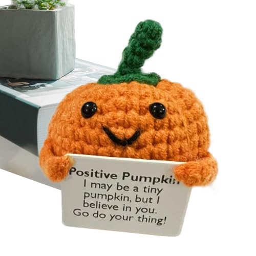 Inspirierende Häkelei, inspirierendes Gemüse, süße Strickpuppe mit Karte für Schreibtisch, , Nachttisch, Schlafzimmer von Generic