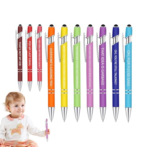 Inspirierende Stifte, Kreative Stift - 10X Metall Inspirierende Signatur Kugelschreiber für Studenten Profis Inspirierende Stifte, Kreative Stift - 10X Metall Inspirierende Signatur Kugelschreiber für Studenten Profis von Generic