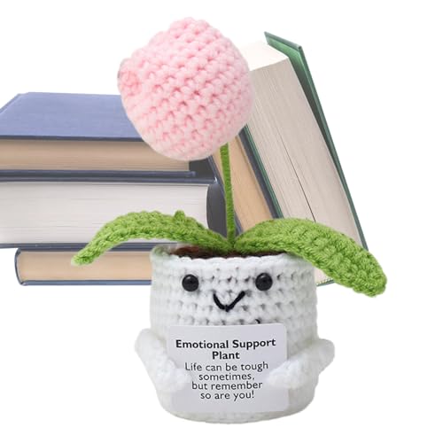 Inspirierender Unterstützungspflanztopf - erhebender Mini -Topf, positive Unterstützungsdekor | Handgefertigtes Strickpuppengeschenk, Häkelblumen -Zitatkarte, emotionale Heilungsorder, süßer Schreibti Inspirierender Unterstützungspflanztopf - erhebender Mini -Topf, positive Unterstützungsdekor | Handgefertigtes Strickpuppengeschenk, Häkelblumen -Zitatkarte, emotionale Heilungsorder, süßer Schreibti von Generic