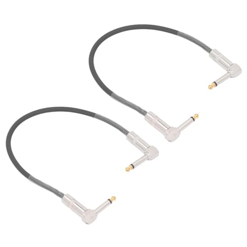 Instrument -Pedalkabel Niedriger Kapazität Reiner Sound für Equalizer 2PCS 12 -Zoll Gitarrenspiegelkabel für Verstärkermikrofon (Matt-schwarz) von Generic
