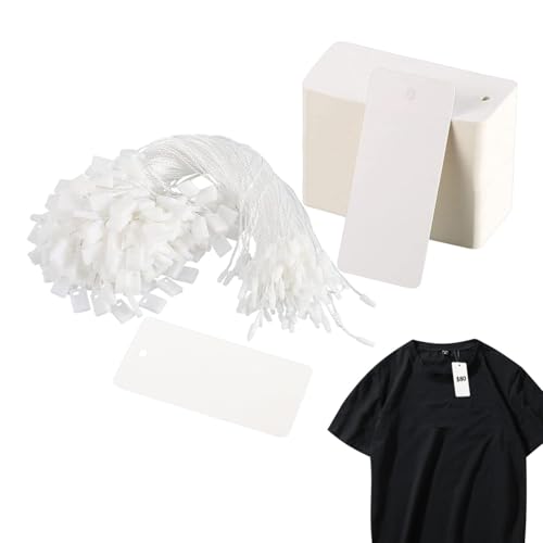 Instrumenten-Tag-Markierung, Tag-Etiketten - 200x Blank Writeble Cardstock Papier | Etiketten mit Seil, Warenmarkierung String für Kleidung, Schmuck Instrumenten-Tag-Markierung, Tag-Etiketten - 200x Blank Writeble Cardstock Papier | Etiketten mit Seil, Warenmarkierung String für Kleidung, Schmuck von Generic