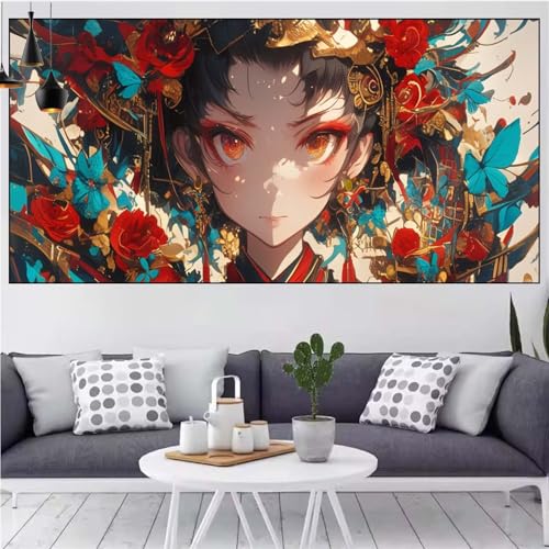 Japan Diamond Painting xxl 100x200cm Diamond Painting Erwachsene Frau Diamant Malerei Set,Mosaikherstellung Malen Nach Zahlen Cross Stickerei Kunst Leinwand Malerei Kits,Décor Geschenke Frauen CN-984 von Generic