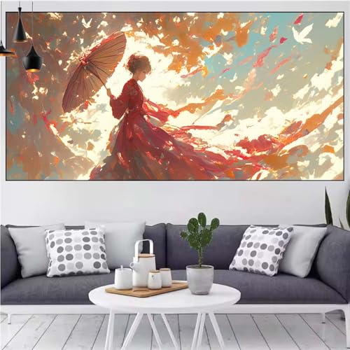 Japan Diamond Painting xxl 60x120cm Diamond Painting Erwachsene Karikatur Diamant Malerei Set,Mosaikherstellung Malen Nach Zahlen Cross Stickerei Kunst Leinwand Malerei Kits,Décor Gifts Frauen CN-968 von Generic