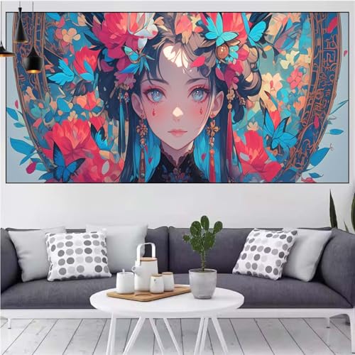 Japan Diamond Painting xxl 70x140cm Diamond Painting Erwachsene Karikatur Diamant Malerei Set,Mosaikherstellung Malen Nach Zahlen Cross Stickerei Kunst Leinwand Malerei Kits,Décor Gifts Frauen CN-967 von Generic