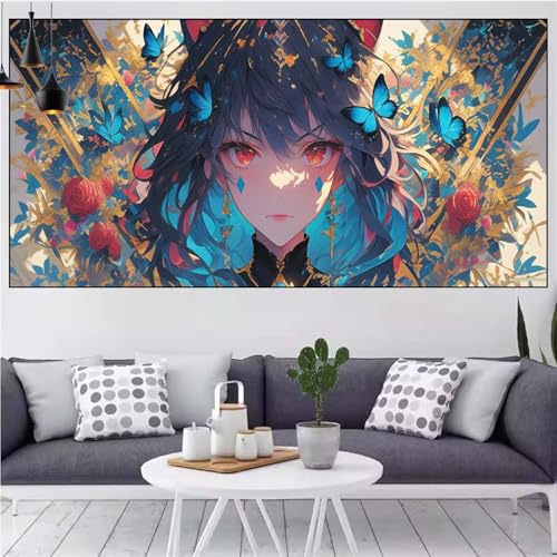 Japan Diamond Painting xxl 75x150cm Diamond Painting Erwachsene Schönheit Diamant Malerei Set,Mosaikherstellung Malen Nach Zahlen Cross Stickerei Kunst Leinwand Malerei Kits,Décor Gifts Frauen CN-979 von Generic