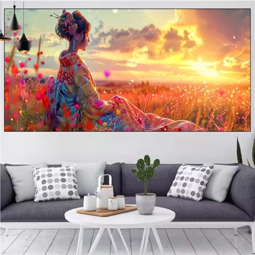 Japan Diamond Painting xxl 80x160cm Diamond Painting Erwachsene Fee Diamant Malerei Set,Mosaikherstellung Malen Nach Zahlen Cross Stickerei Kunst Leinwand Malerei Kits,Décor Geschenke Frauen CN-996 von Generic