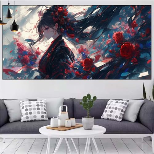 Japan Diamond Painting xxl 80x160cm Diamond Painting Erwachsene Frau Diamant Malerei Set,Mosaikherstellung Malen Nach Zahlen Cross Stickerei Kunst Leinwand Malerei Kits,Décor Geschenke Frauen CN-994 von Generic