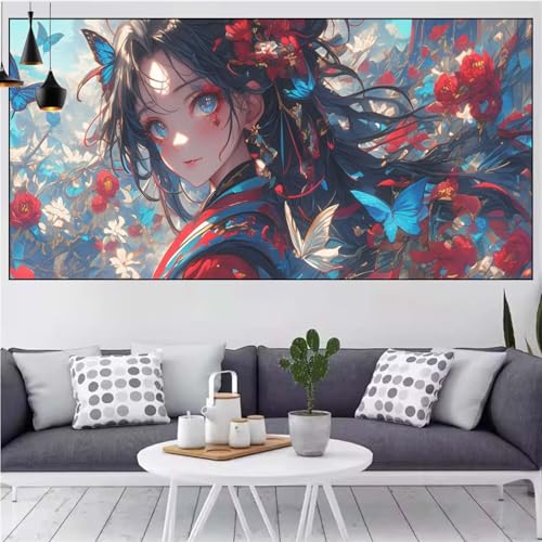 Japan Diamond Painting xxl 80x160cm Diamond Painting Erwachsene Karikatur Diamant Malerei Set,Mosaikherstellung Malen Nach Zahlen Cross Stickerei Kunst Leinwand Malerei Kits,Décor Gifts Frauen CN-965 von Generic