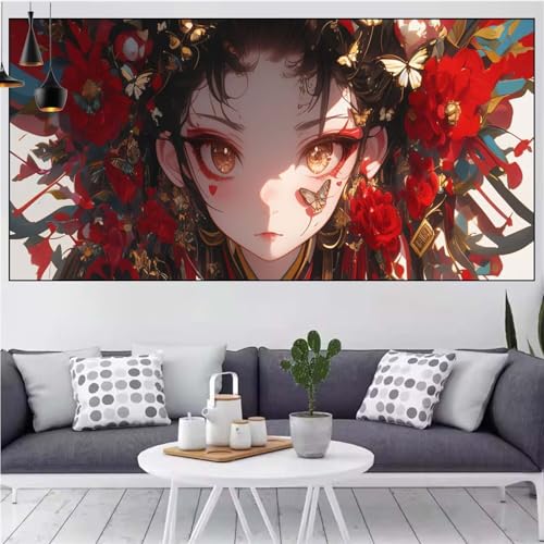 Japan Diamond Painting xxl 80x160cm Diamond Painting Erwachsene Schönheit Diamant Malerei Set,Mosaikherstellung Malen Nach Zahlen Cross Stickerei Kunst Leinwand Malerei Kits,Décor Gifts Frauen CN-981 von Generic