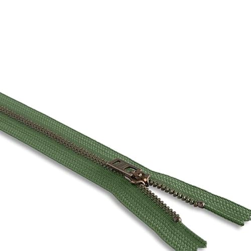 Jeans-Reißverschluss, 22,9 cm, mittelschwer, nicht trennend, für Hosen, Jeans, Röcke und DIY-Näharbeiten (1 Packung) (Armeegrün) von Generic