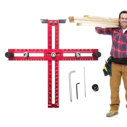 Jig zur Installation des Schrankgriffs, Schrank-Hardware-Vorlage, verstellbare Vorlage für Griffortungswerkzeug, schnelle Installation, JIG Holzbearbeitungs-Hardware von Generic