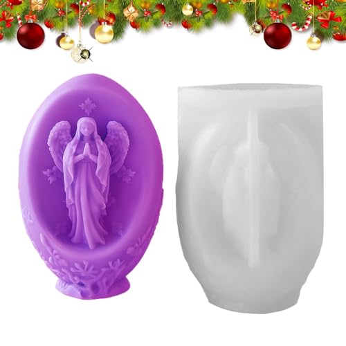 Jungfrau Maria Religiöse Seifenform, Silikonform Kerzen herstellen, Ostern Thema Gips Gießform Jungfrau Maria - Osterstatue Form p von Generic