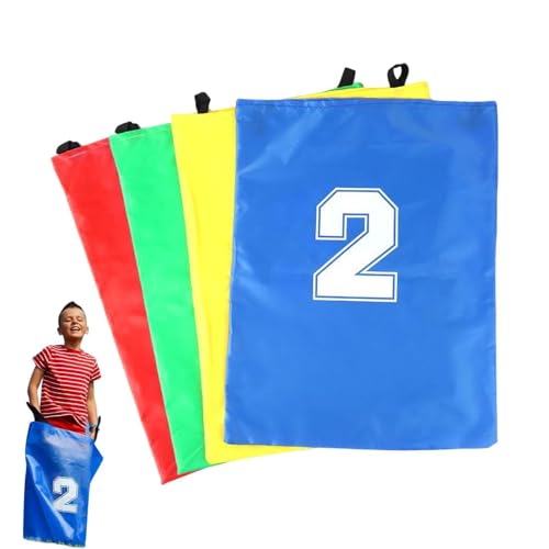 Jutesäckchen-Laufset – Packung mit 4 Jutesäckchen für Outdoor-Spiele, Hüpfsäcke im Beutel | Leichte Geburtstagsparty-Spiele für den Außenbereich, faltbar 20 x 28 Zoll, aktiv Jutesäckchen-Laufset – Packung mit 4 Jutesäckchen für Outdoor-Spiele, Hüpfsäcke im Beutel | Leichte Geburtstagsparty-Spiele für den Außenbereich, faltbar 20 x 28 Zoll, aktiv von Generic