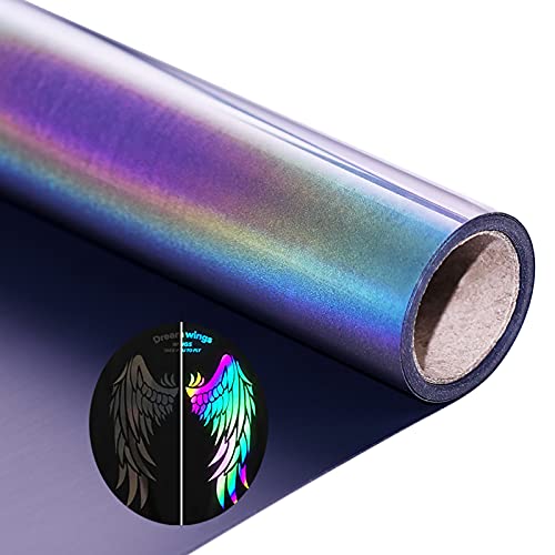 Reflective Heat Transfer Vinyl Rainbow HTV Vinyl Rolls Pack 12 Inch x 5 Feet Iron on Vinyl for T-Shirts DIY Design, Cricut & Silhouette Cameo for Heat Press Machine (Reflective Rainbow) von KEGUMINGX