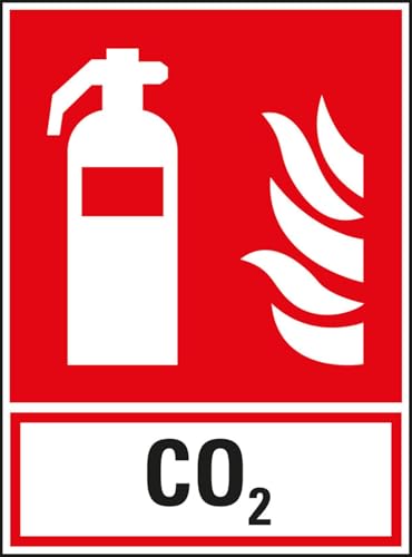 KSIGN Brandschutz-Kombi Feuerlöscher CO2,ASR/ISO,Recycling-Verbundplatte,200x270mm von Generic
