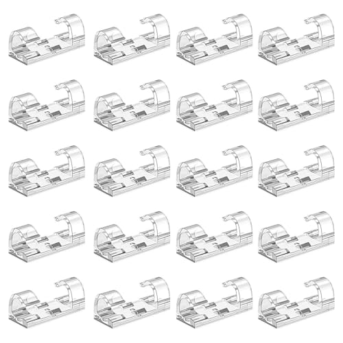Kabelclips Klebstoff - Kabelhalter -Kabelverwaltung, Kabelclips Finisher Netzkabel | Verlängerungskabel Wandklemme Klemme Kabel Organizer, Ladungsdrähte für Büroschreibtisch, Zuhause, Schlafzimmer, Kü von Generic