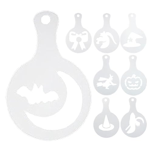 Kaffee-Ziehwerkzeug-Form – Halloween-Latte Art, Blumenschablonen, Blütenblätter, Blumen-Modellierwerkzeug-Set für Küche, Café, Hotel, Restaurant, Zuhause von Generic