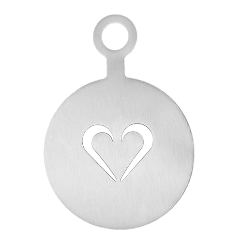 Kaffeebereich - 4,72 Zoll Edelstahl Latte Art Formen | Wiederverwendbare Cappuccino -Schablone Vorlagen mit Rosenhölzschneflake -Muster | -Kaffee -Dekorationswerkzeuge für die Küche des Heimca Kaffeebereich - 4,72 Zoll Edelstahl Latte Art Formen | Wiederverwendbare Cappuccino -Schablone Vorlagen mit Rosenhölzschneflake -Muster | -Kaffee -Dekorationswerkzeuge für die Küche des Heimca von Generic