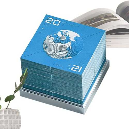 Kalender 2024 - Kalender 2024 für Kunstuhren Wohnkultur aus Papier Aufkleber Noten | Erdkalender Ornament Kreative Skulptur aus Papier, Künstlerkalender von Generic
