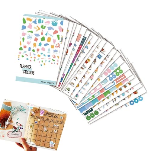 Kalender für Erwachsene, Planer für Frauen, Stickerbögen für Urlaubsnotizen, saisonaler Urlaubsplaner, Kalender für tägliche Aufkleber von Generic