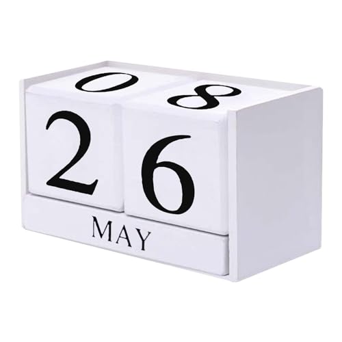 Kalenderblock für Hochzeitszahlen, tragbare Holzstücke, Kalender, Bürodekoration für Kamine, Couchtische, Sinfallfenster, Regale Kalenderblock für Hochzeitszahlen, tragbare Holzstücke, Kalender, Bürodekoration für Kamine, Couchtische, Sinfallfenster, Regale von Generic