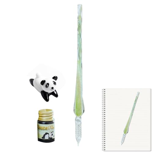 Kalligraphie Füller aus Glas - Vintage Füllfederhalter, Glas Füllhalter Set, Panda Kalligraphie Füller Set | Kalligraphie Starter Set mit 1 Kalligraphie Tinte und 1 Kalligraphie Füller aus Glas - Vintage Füllfederhalter, Glas Füllhalter Set, Panda Kalligraphie Füller Set | Kalligraphie Starter Set mit 1 Kalligraphie Tinte und 1 von Generic