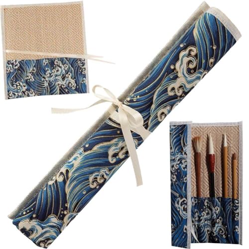 Kalligraphie Schreiben Pinselstifte Hülle Japanische Wellen Künstler Pinsel Pinsel Roll -up -Tasche Tragbare Malerei Zeichnung Pinsel Vorlage Tasche Kalligraphie Schreiben Pinselstifte Hülle Japanische Wellen Künstler Pinsel Pinsel Roll -up -Tasche Tragbare Malerei Zeichnung Pinsel Vorlage Tasche von Generic