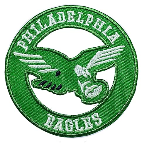 Kanin Eagle Rugby Fans Philadelphia Circle Fly Eagles Logo Patch Stickerei (grün) American Football Fan Favorite Team Eisen auf Nähen auf Patch von Generic