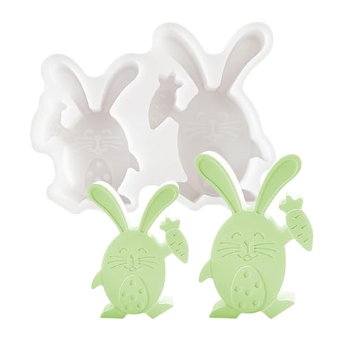 Kaninchen Silikonform, Osterhasen Silikonform | Handgemachte Seifenformen halten Karotten | Desktop Ornament Silikonform, DIY Handwerk Werkzeuge von Generic