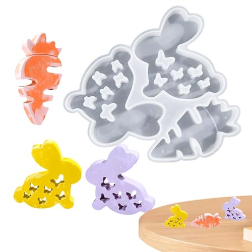 Kaninchen Silikonform, Osterhasenform - Ostern Kerzenformen in Silikon | Ostern Kanincheninform, Silikonform, leichte Gipsformen für Kinder, , Mädchen Kaninchen Silikonform, Osterhasenform - Ostern Kerzenformen in Silikon | Ostern Kanincheninform, Silikonform, leichte Gipsformen für Kinder, , Mädchen von Generic