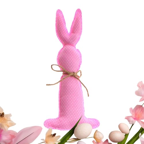 Kaninchendekoration aus gepolstertem Stoff, Hase Ornament aus Bauernhof Stoff | Tischdekoration aus rustikalem Stoff gefüllt - Bauernhof Ostern Ornament von Generic