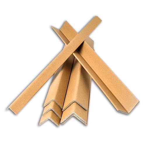 Kantenschutz Aus Verstärkter Pappe 100 Stück V-förmige Eckenschutz Aus Verstärkter Pappe Für Logistikversand Und Zur Stabilisierung Von Sendungen Eckenschutz Für Kartons(50 x 5 x 0.4 cm (L x W x THK)) von Generic