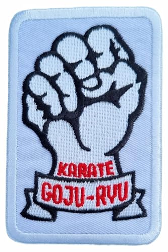 Karate Goju-RYU Patch (8,9 cm) bestickter Aufnäher zum Aufbügeln oder Aufnähen, Japan Kampfsport, Japan, Kanji, Text, Kimono, Tasche, Hut, Geschenkflicken von Generic