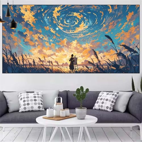 Karikatur Diamond Painting xxl 100x200cm Diamond Painting Erwachsene Landschaft Diamant Malerei Set,Mosaikherstellung Malen Nach Zahlen Cross Stickerei Kunst Leinwand Malerei Kits,Gifts Frauen CN-153 von Generic
