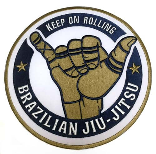 Karma Patch XL Grappling Brazilian Jiu Jitsu Back of Gi Patch (22,9 cm) bestickter Bügel-/Aufnäher, Keep on Rolling BJJ GI Grappler-Applikation von Generic