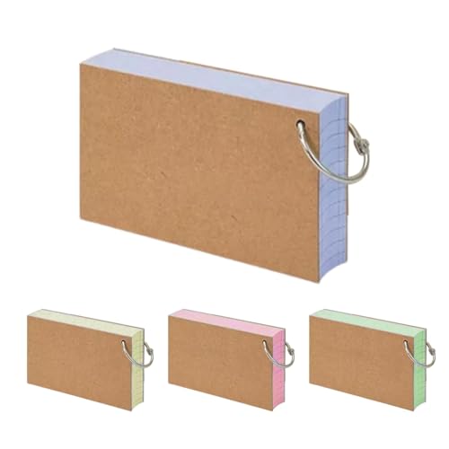 Karteikarten mit Ringen, linierte Karteikarten | 200 linierte Studienkarten - 3 x 5 Zoll linierte Indexkarten mit Metallringen für Studentenüberprüfung, Notizen, Unterrichtspläne von Generic
