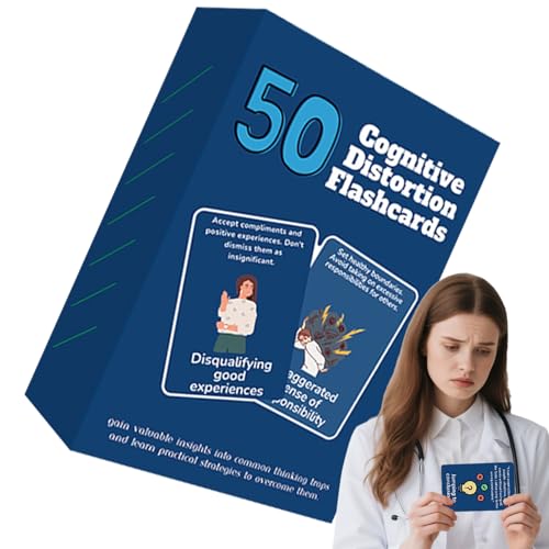 Karten, Toolset für psychische Gesundheit – Pädagogisches Werkzeug für psychische Gesundheit, 50 Karten, Achtsamkeitskarten für Jugendliche und Erwachsene, von Generic