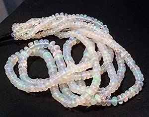 Kashish Gems & Jewels 1 Strang Natürliche äthiopische Opal-Perlen, Welo-Opal, einfache äthiopische Opal-Perlen, runde Opal-Perlen, 3,5 mm – 6 mm Perlen, 17,8 cm Kashish Gems & Jewels 1 Strang Natürliche äthiopische Opal-Perlen, Welo-Opal, einfache äthiopische Opal-Perlen, runde Opal-Perlen, 3,5 mm – 6 mm Perlen, 17,8 cm von Generic