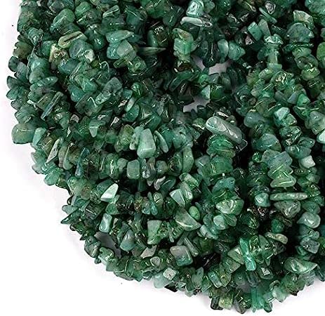 Kashish Gems & Jewels Natürliche 1 Strang 86,4 cm Smaragd ungeschnittene Splitter-Perlen / Freiform-Edelstein-Perlen | 4–5 mm einfarbige, ungleichmäßige glatte Perlen für Schmuckherstellung | lose von Generic