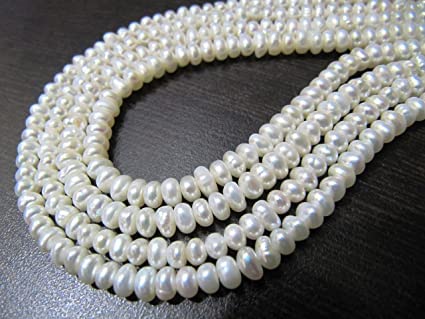 Kashish Gems & Jewels Süßwasserperlen, 3 mm, Edelsteinperlen, weiße natürliche Perlen, für Schmuck, verkauft pro Strang, ca. 200 Perlen pro Strang, 38,1 cm Kashish Gems & Jewels Süßwasserperlen, 3 mm, Edelsteinperlen, weiße natürliche Perlen, für Schmuck, verkauft pro Strang, ca. 200 Perlen pro Strang, 38,1 cm von Generic
