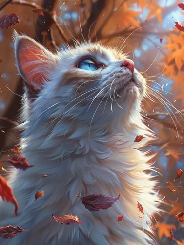 Katze Diamond Painting Erwachsene Herbst Diamant Painting Eckige Steine, DIY Kreativ Set für Erwachsene, Full Drill Diamanten Kinder Bastelset für Weihnachtsgeschenke Deko 30 x 40 cm - FZ2509483 Katze Diamond Painting Erwachsene Herbst Diamant Painting Eckige Steine, DIY Kreativ Set für Erwachsene, Full Drill Diamanten Kinder Bastelset für Weihnachtsgeschenke Deko 30 x 40 cm - FZ2509483 von Generic
