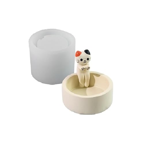 3D Katze Silikonform Kerzenhalter - Gießformen für Weihnachten, Gips und Mehr - Silikon Gießform (A) 3D Katze Silikonform Kerzenhalter - Gießformen für Weihnachten, Gips und Mehr - Silikon Gießform (A) von Generic
