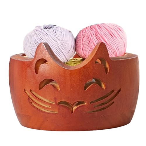 Katzen-Garnschale – Katzen-Garnschale zum Häkeln – Garnschale aus | Garnschale aus für Katzen, Garnschüssel, Strickschüssel, Häkelgarn-Halter, Zubehör und Zubehör Katzen-Garnschale – Katzen-Garnschale zum Häkeln – Garnschale aus | Garnschale aus für Katzen, Garnschüssel, Strickschüssel, Häkelgarn-Halter, Zubehör und Zubehör von Generic