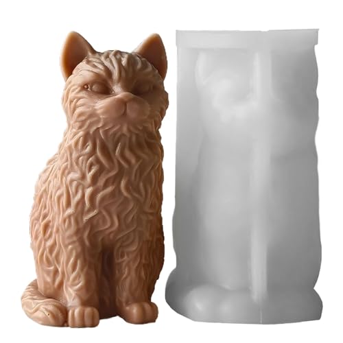 Katzen-Kerzenform, Katzenkerzenform, Silikonform, Katzenharz, Lieferungen in Kunst und Handwerk, Epoxidharz für handgefertigte Seife von Generic