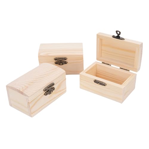 Keine Ende Holzkiste, Ungonierte Holzschatzkiste 3 Stcs für Schmuck von Generic