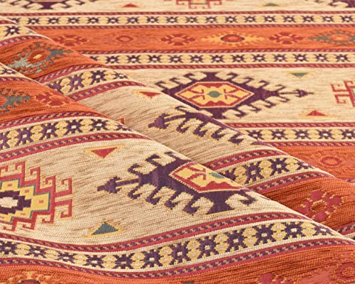 Kelim-Muster Polsterstoff Kelim Bohemian Boho Tapisserie Tribal Südwesten Türkisch Persisch Marokkanisch Mexikanisch Ethno Stoff Meterware (2) von Generic